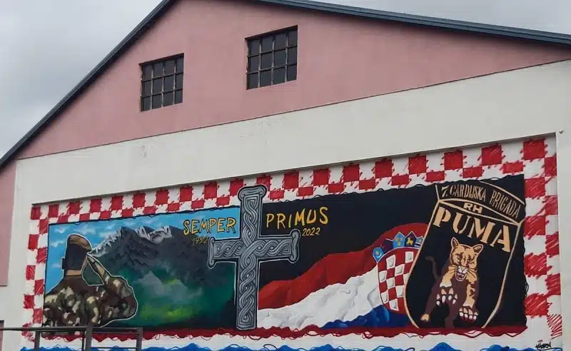 PREDSTAVLJEN MURAL S MOTIVOM 7. GARDIJSKE BRIGADE „PUMA“ U LIVNU