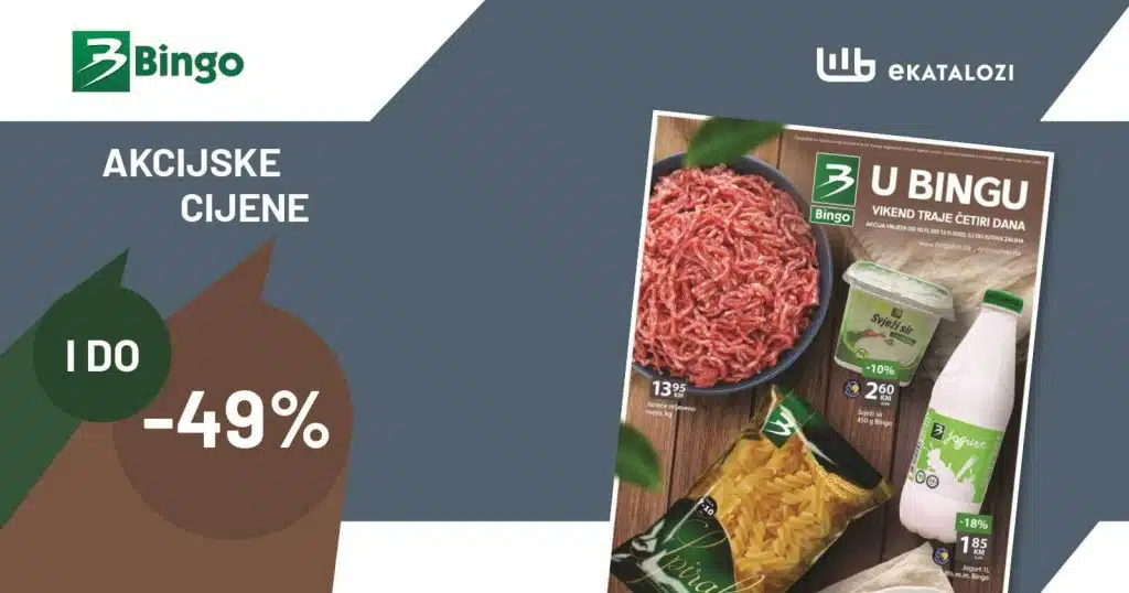 BINGO Vikend akcija ▷【Sniženje do 49%】 NOVEMBAR 2022 super sniženja 10.11. do 13.11.2022.