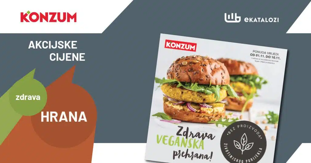 KONZUM katalog 【ZDRAVA prehrana】NOVEMBAR 2022 novo sniženje od 1.11. do 10.11.2022.