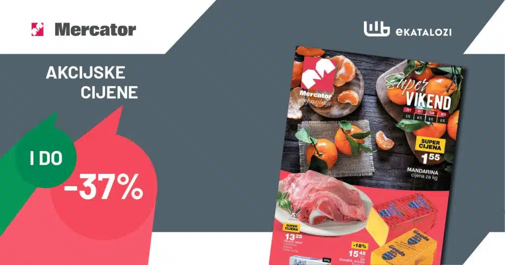 MERCATOR Vikend akcija ▷【Sniženja do 37%】NOVEMBAR 2022 novo sniženje od 3.11. do 6.11.2022.
