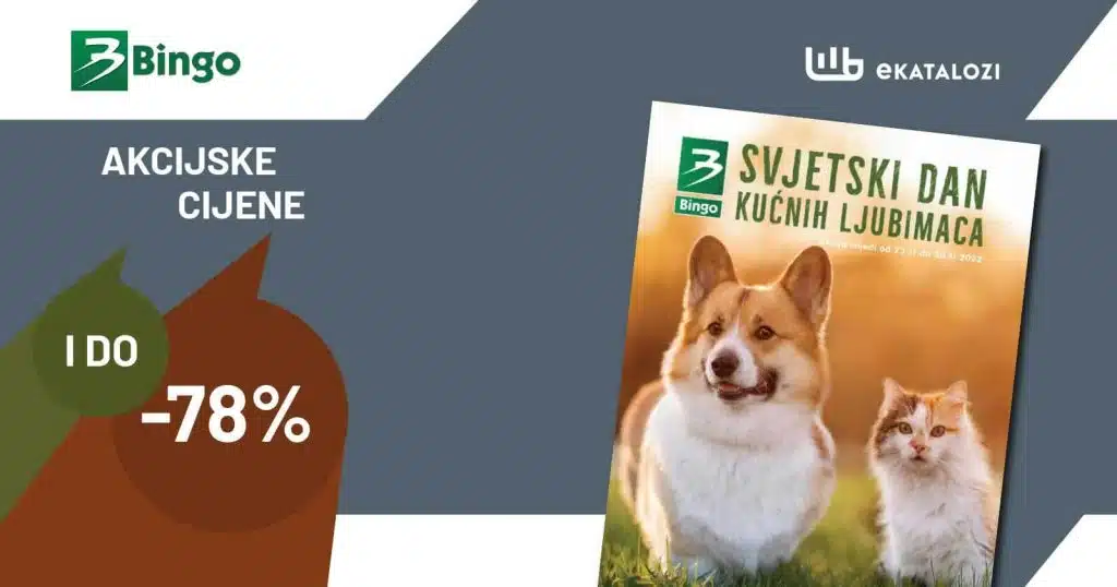 BINGO Katalog Kućni Ljubimci 【SNIŽENJE I DO 78%】 NOVEMBAR 2022 super sniženje od 23.11. do 30.11.2022.