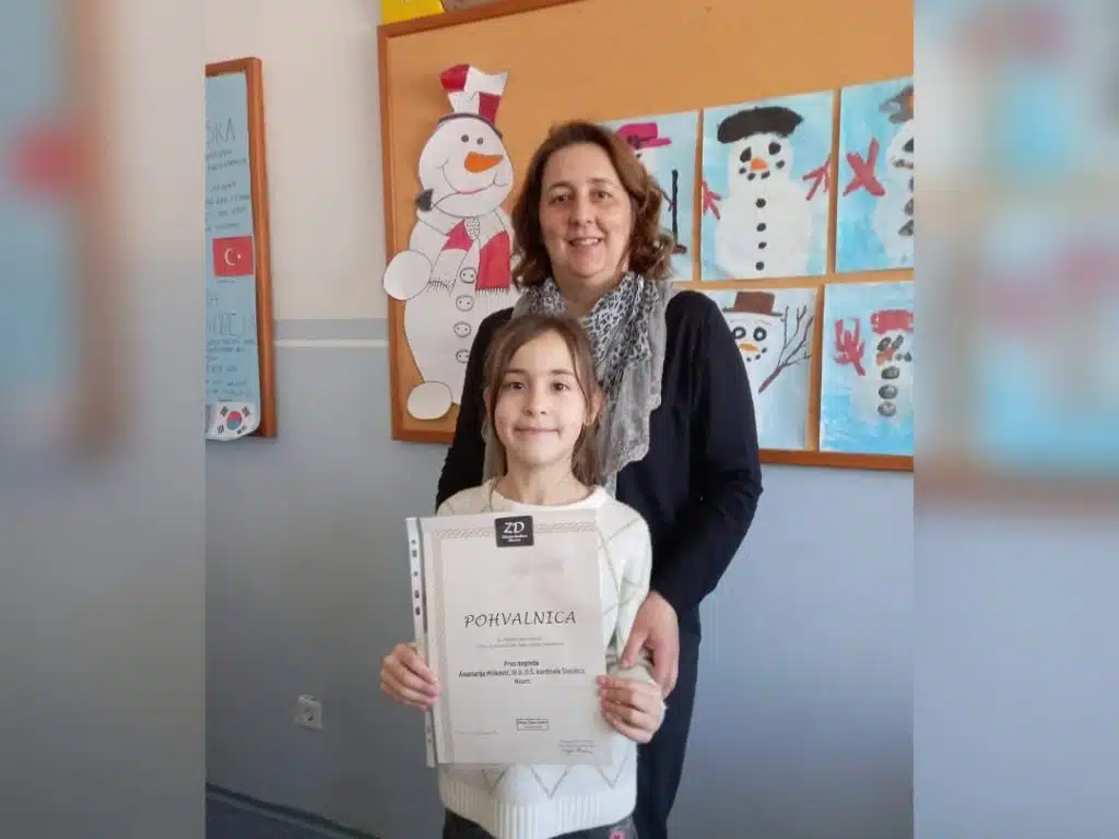 Anamarija Mišković osvojila 1. mjesto na literarnom natječaju s pjesmom “Tata, digni me visoko”