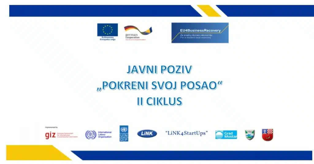 Javni poziv za učešće na obukama ‘Pokreni svoj posao’ – II ciklus