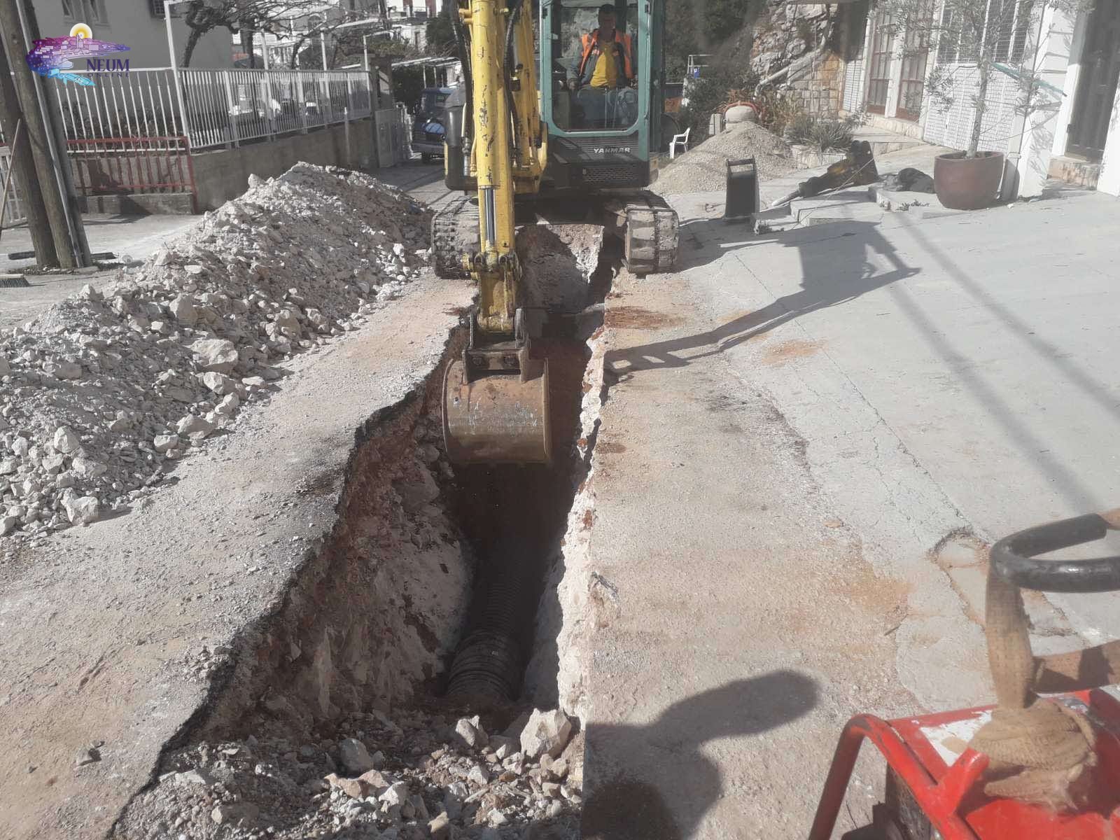 foto | započeli radovi na kanalizaciji u dalmatinskoj ulici u neumu