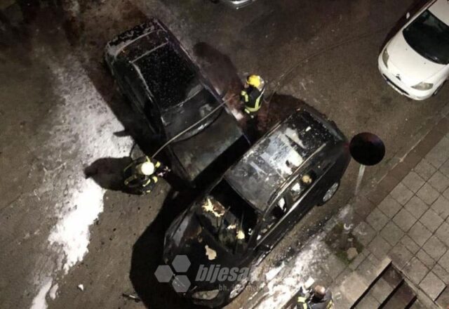 mostar: policajcu izgorjelo vozilo | hip.ba