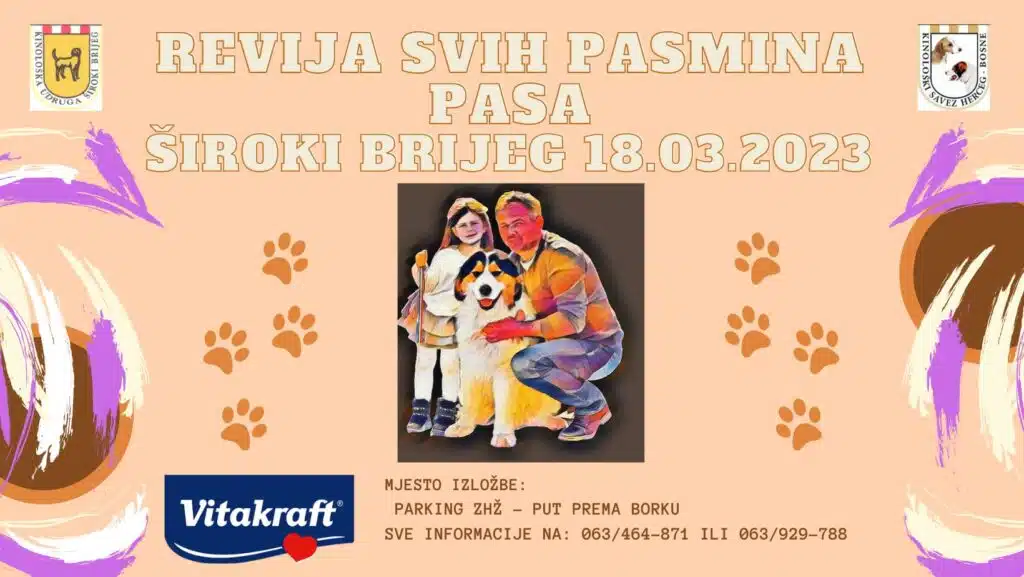 NAJAVA: Revija svih pasmina pasa u Širokom Brijegu