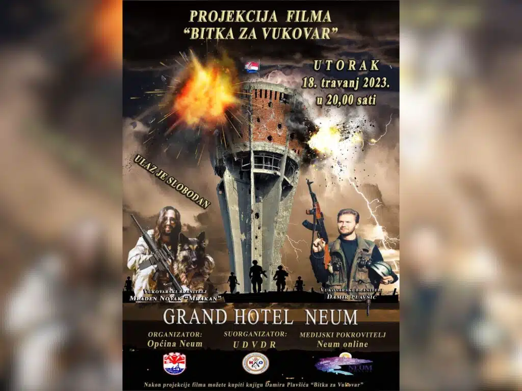 NAJAVA | Promocija filma “Bitka za Vukovar” u utorak u Neumu