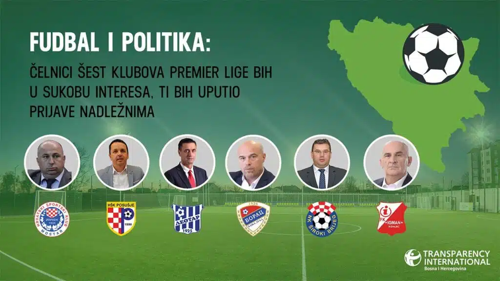Nogomet i politika – Čelnici šest klubova Premier lige BiH prijavljeni nadležnim službama