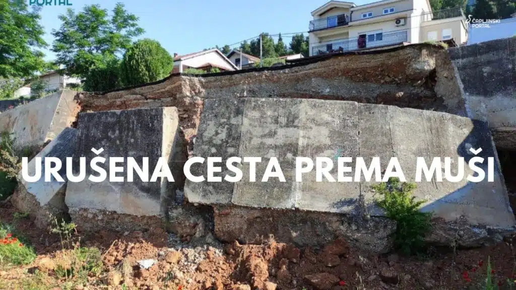 FOTO/VIDEO | Cesta prema Muši i dalje urušena te zatvorena za promet