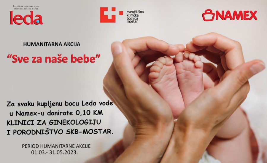 donacija “namexa” i “leda vode” klinici za ginekologiju i porodništvo – sveučilišna klinička bolnica mostar