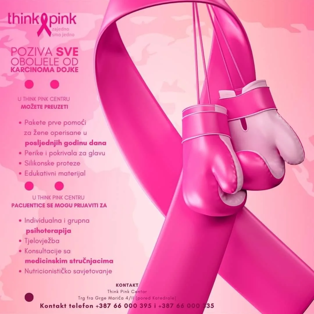 Besplatne usluge za žene oboljele od raka dojke u Think Pink Centru