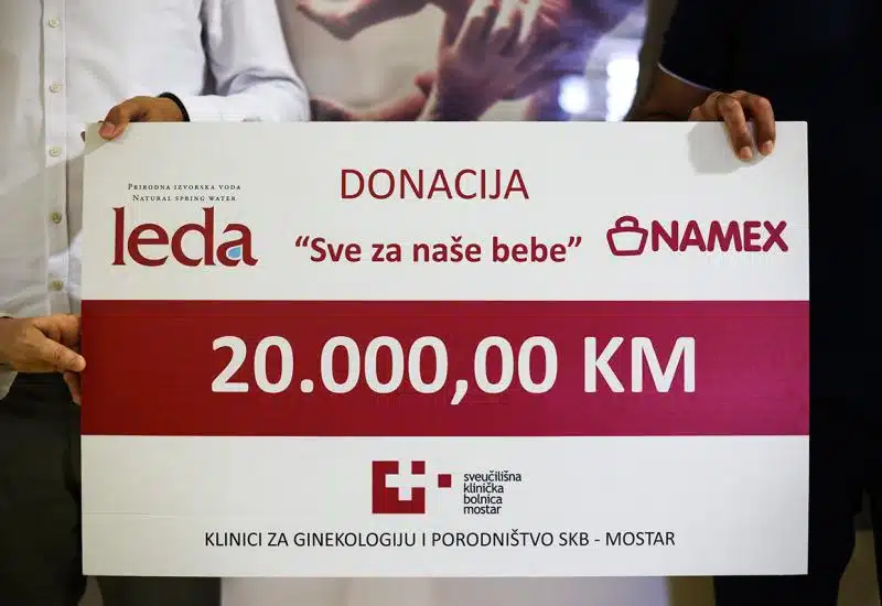 Donacija “Namexa” i “Leda Vode” Klinici za ginekologiju i porodništvo – Sveučilišna klinička bolnica Mostar