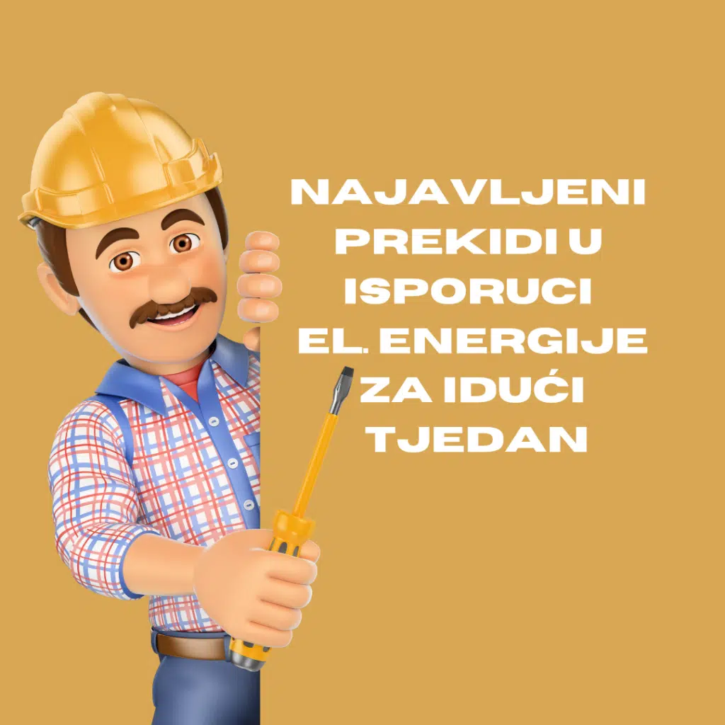 Najava prekida u isporuci el.energije