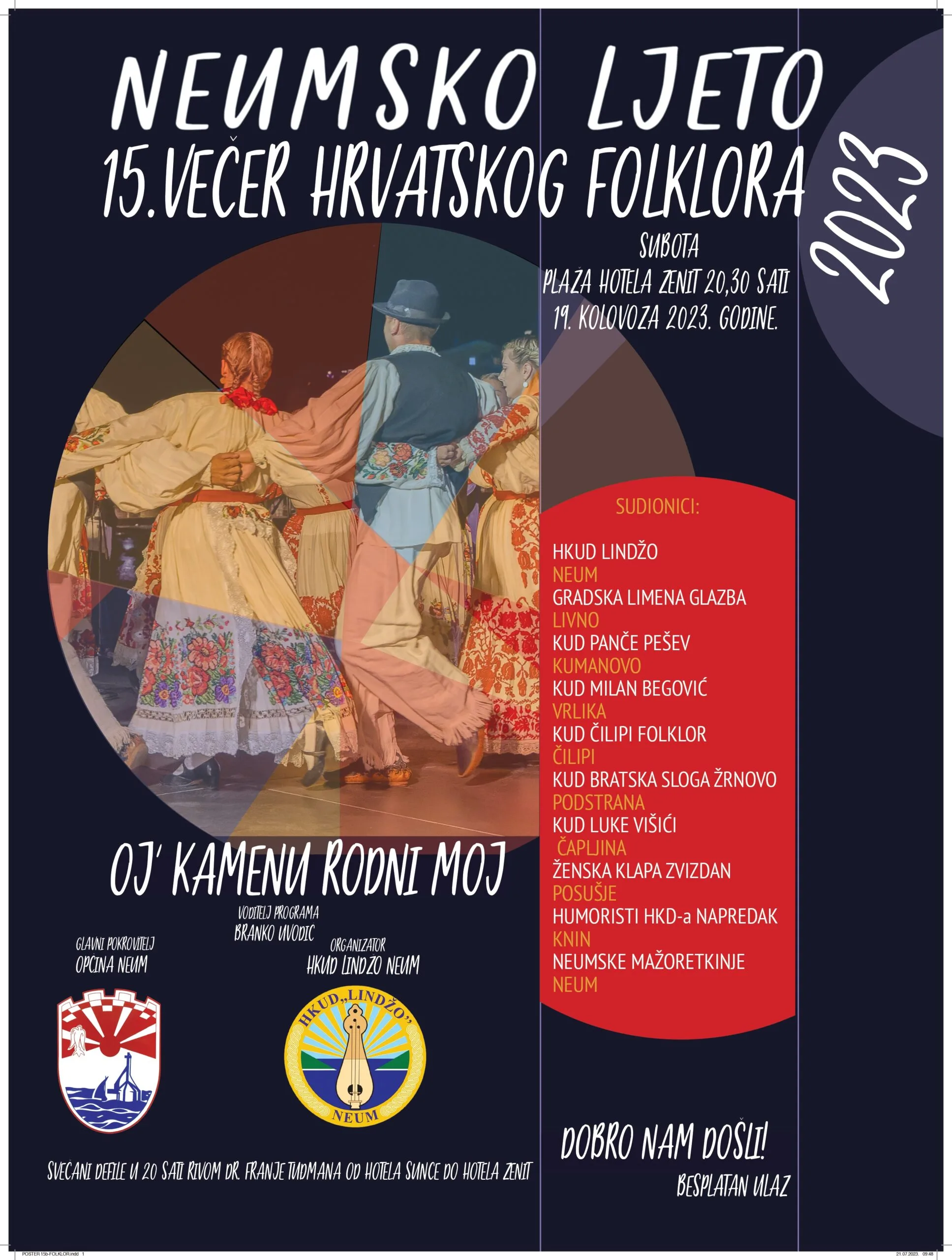 NAJAVA | Tradicionalna večer hrvatskih folklora u Neumu
