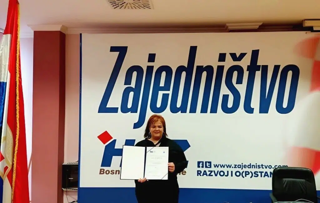 Zastupnica Bagarić napušta HDZ BiH i svoje političko djelovanje nastavlja kao neovisna zastupnica