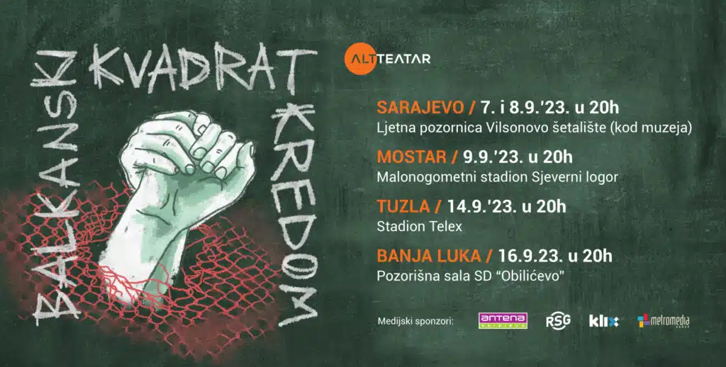 Nova predstava Altteatra „Balkanski kvadrat kredom“ u Mostaru
