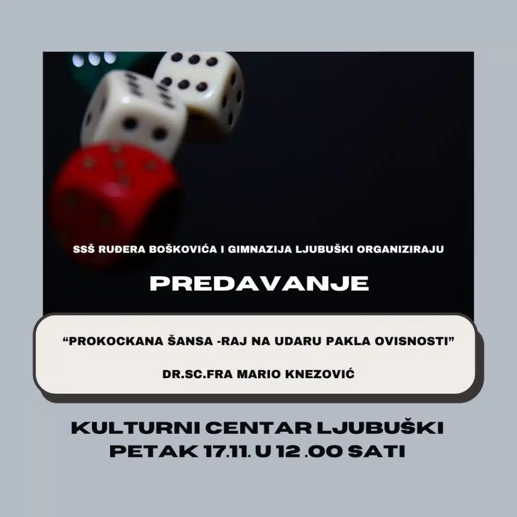 Predavanje fra Marija Knezovića na temu ovisnosti u petak u Ljubuškom!