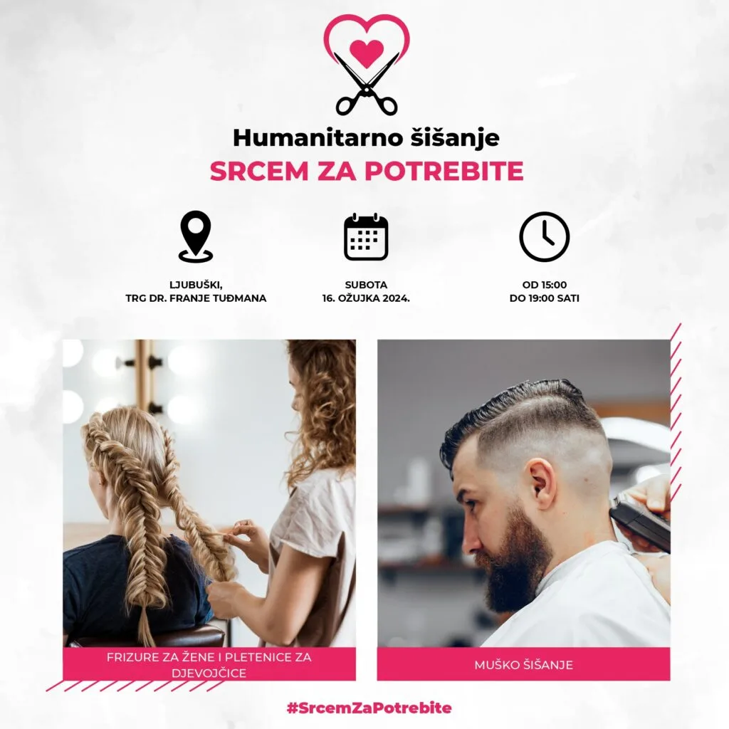 Ljubuški: Humanitarno šišanje “Srcem za potrebite”