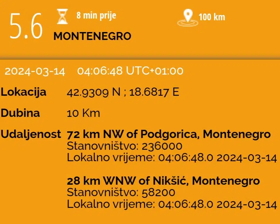Potres probudio Ljubušake