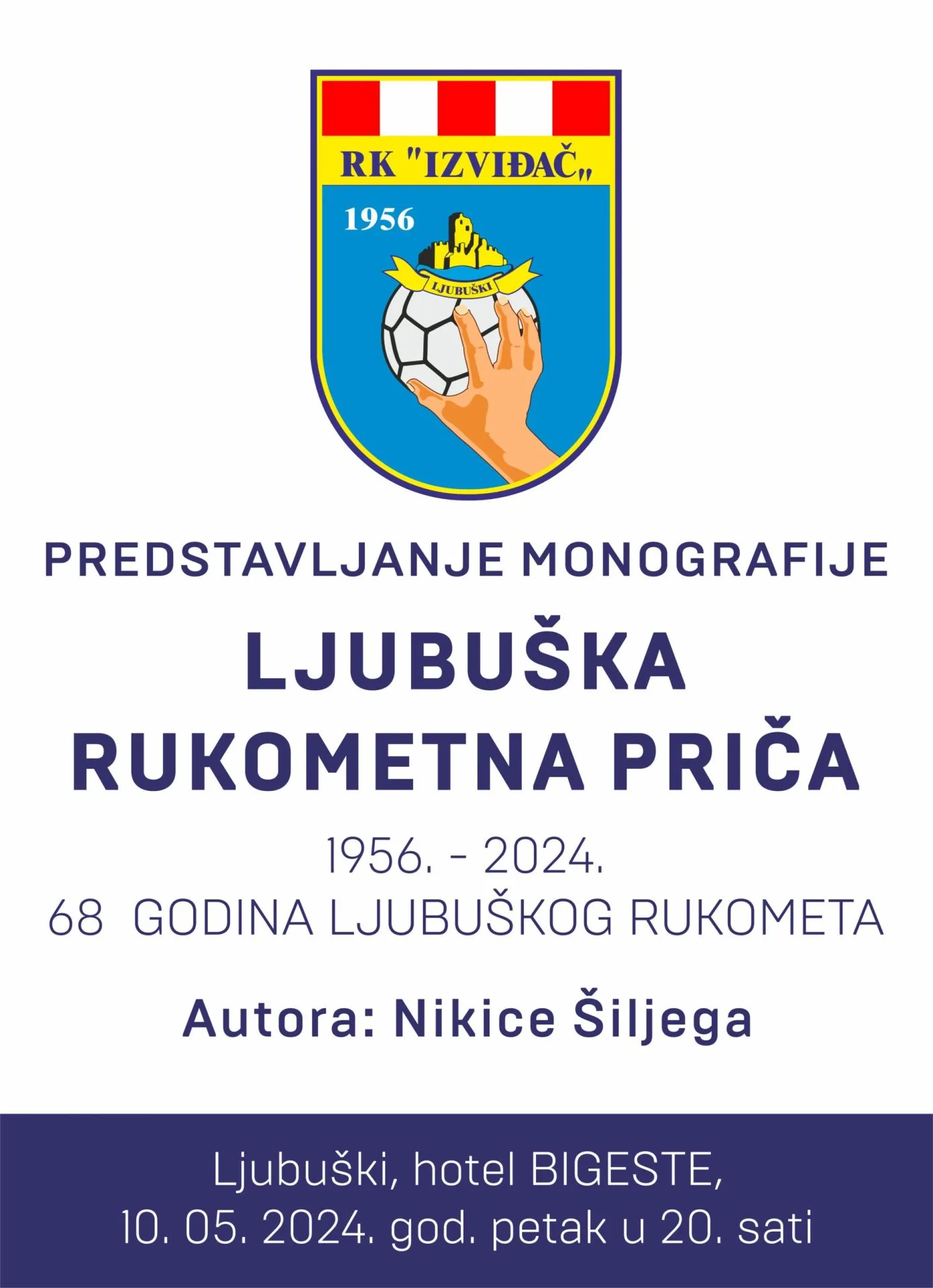 Večeras predstavljanje monografije “Ljubuška rukometna priča” autora Nikice Šiljega