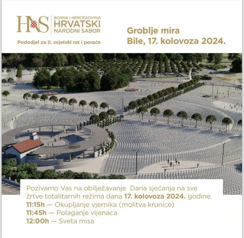 Sutra na Groblju mira – Bile prigodna ceremonija i misa zadušnica