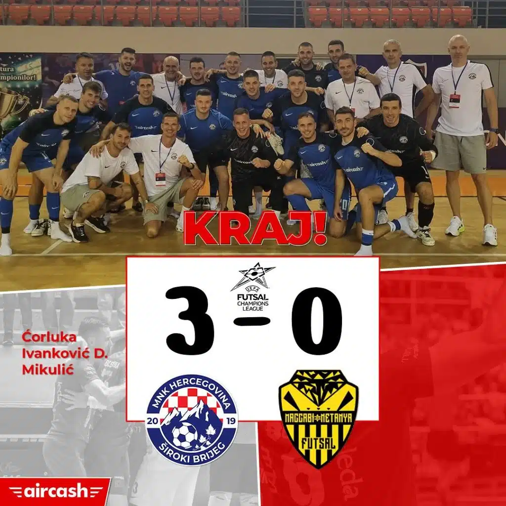 Hercegovina slavila protiv izraelske ekipe Maccabi Netanya u Ligi prvaka