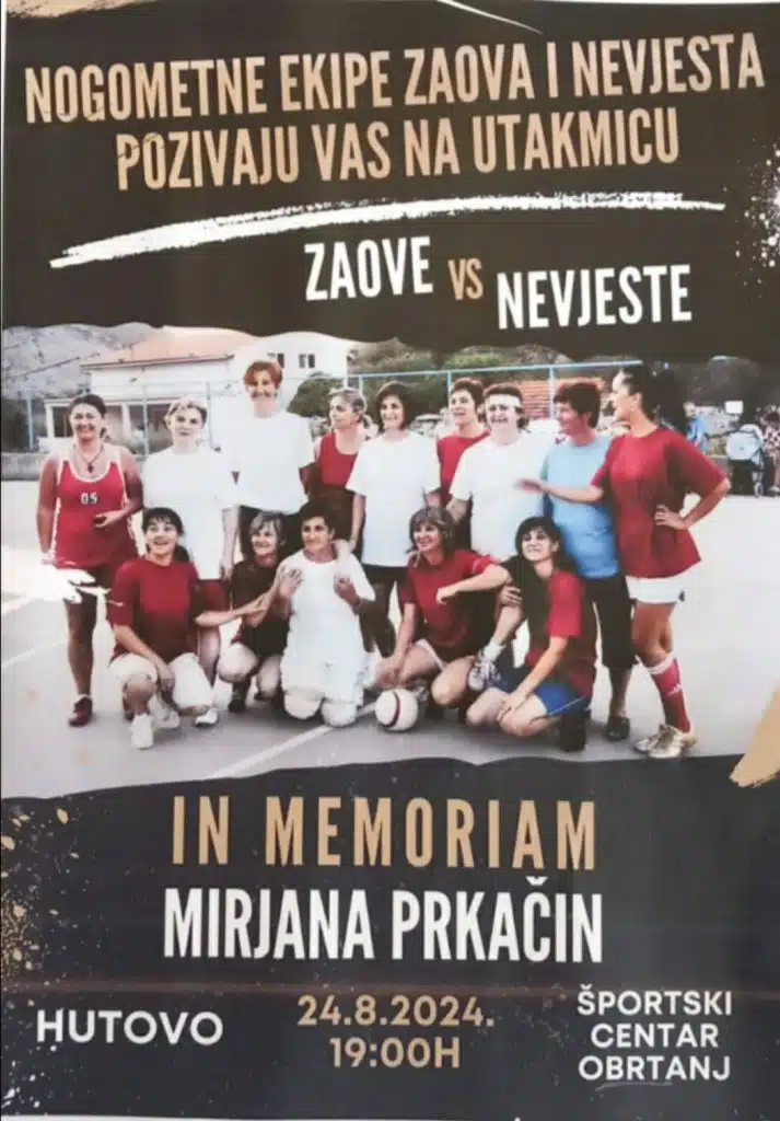 NAJAVA: Fudbalski turnir “Zaove protiv Nevjesta”