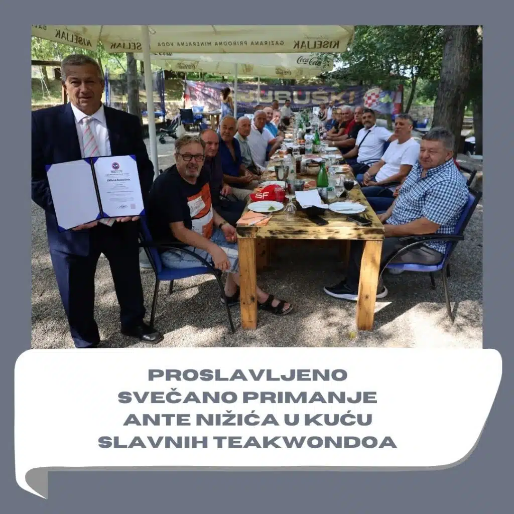 Svečano primanje Ante Nižića u Kuću slavnih Teakwondoa obilježeno proslavom.