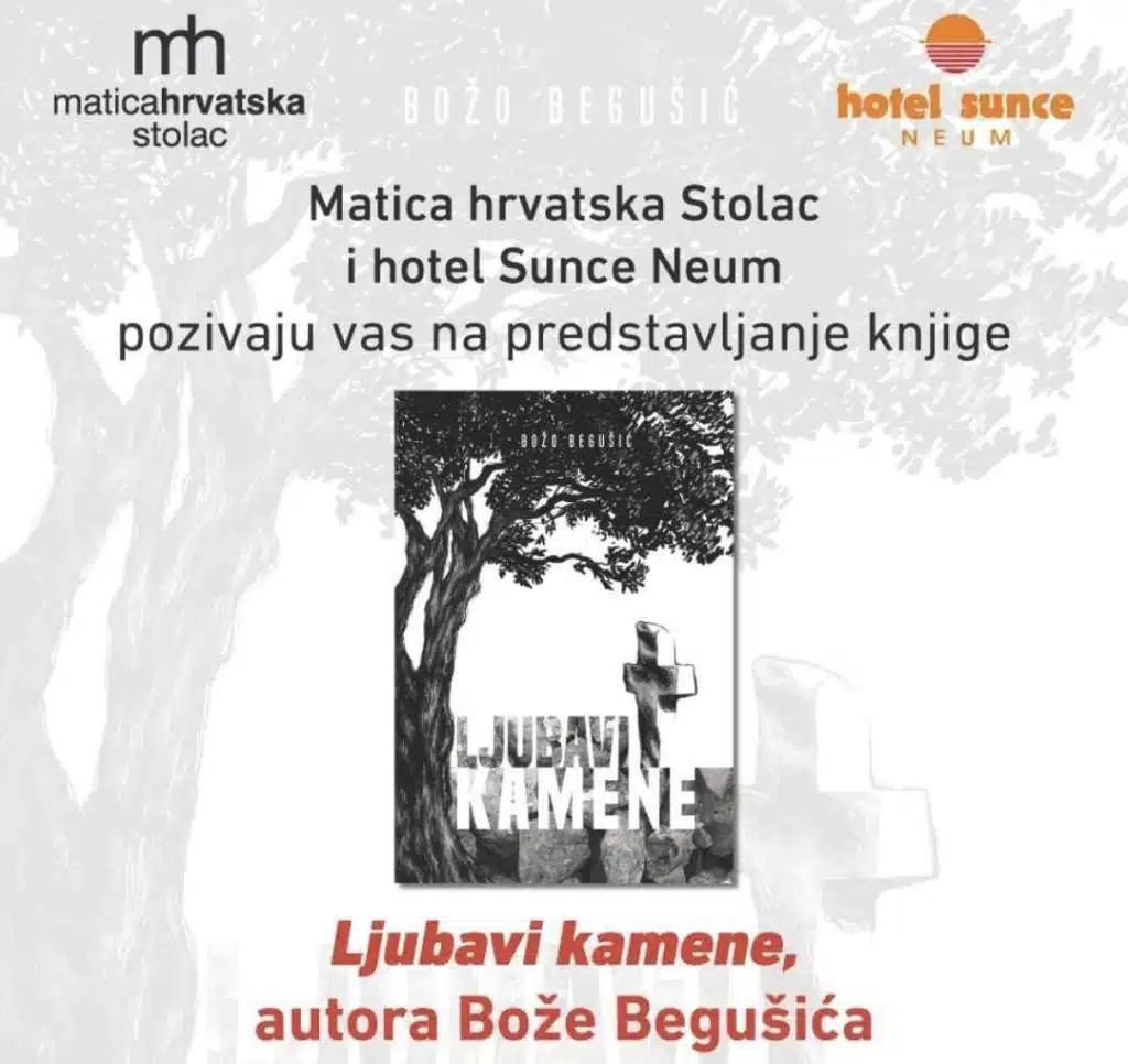 NAJAVA: Promocija knjige “Ljubavi kamene” autora Bože Begušića u Neumu