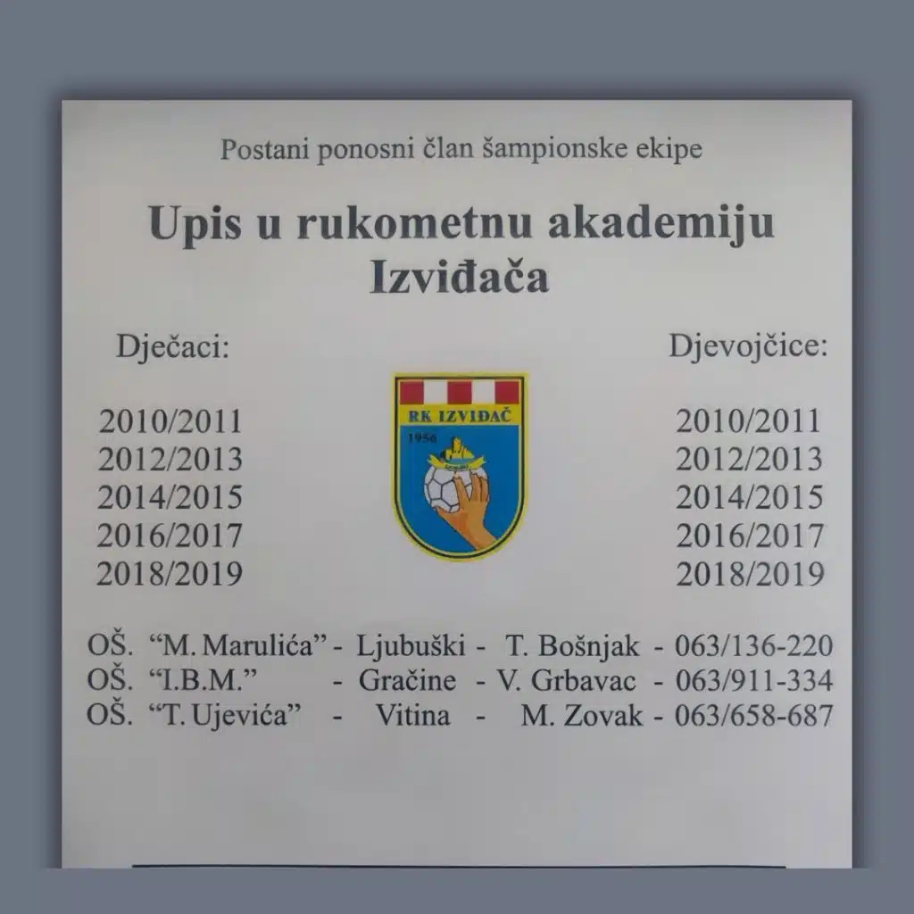 Upiši se u Rukometnu akademiju Izviđača – pridruži se i nauči najbolje!