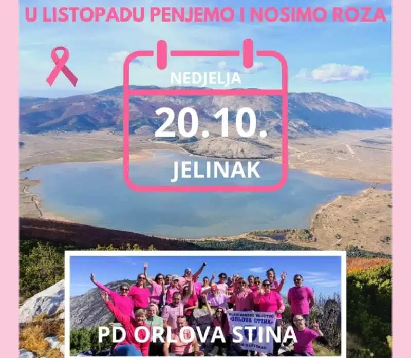 PD “ORLOVA STINA” organizira uspon na Jelinak: “U oktobru nosimo roza!”
