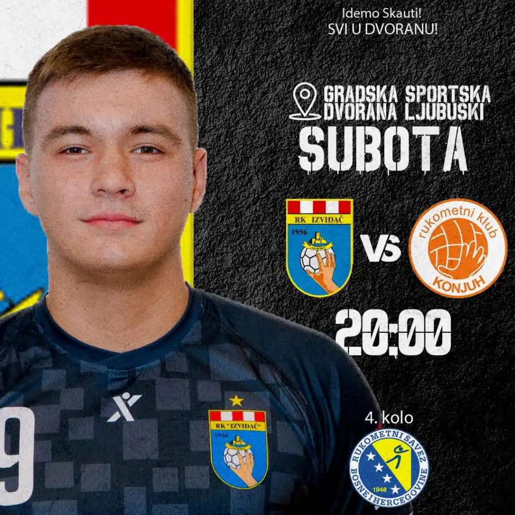RK Izviđač Agram danas igra protiv RK Konjuha u Gradskoj sportskoj dvorani Ljubuški