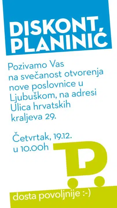 Sutra svečano otvorenje Diskonta Planinić