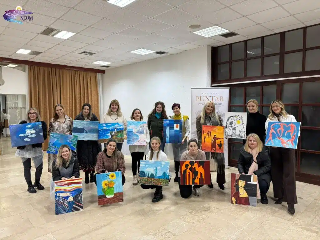 FOTO: Druga večer Art&Wine radionice u Neumu: Kreativnost u ugodnom društvu
