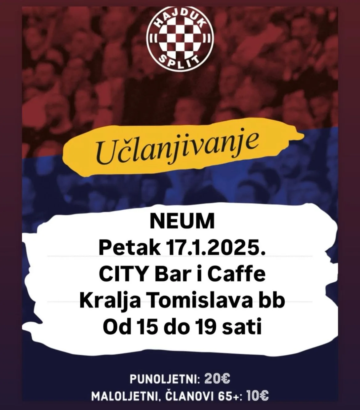 Postani dio Hajdukove obitelji u Neumu