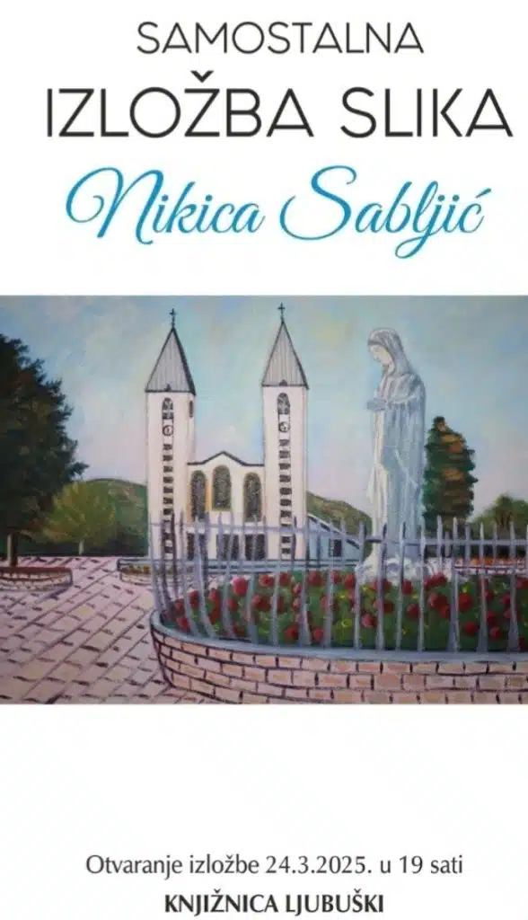 NAJAVA: U Knjižnici Ljubuški samostalna izložba slika Nikice Sabljića