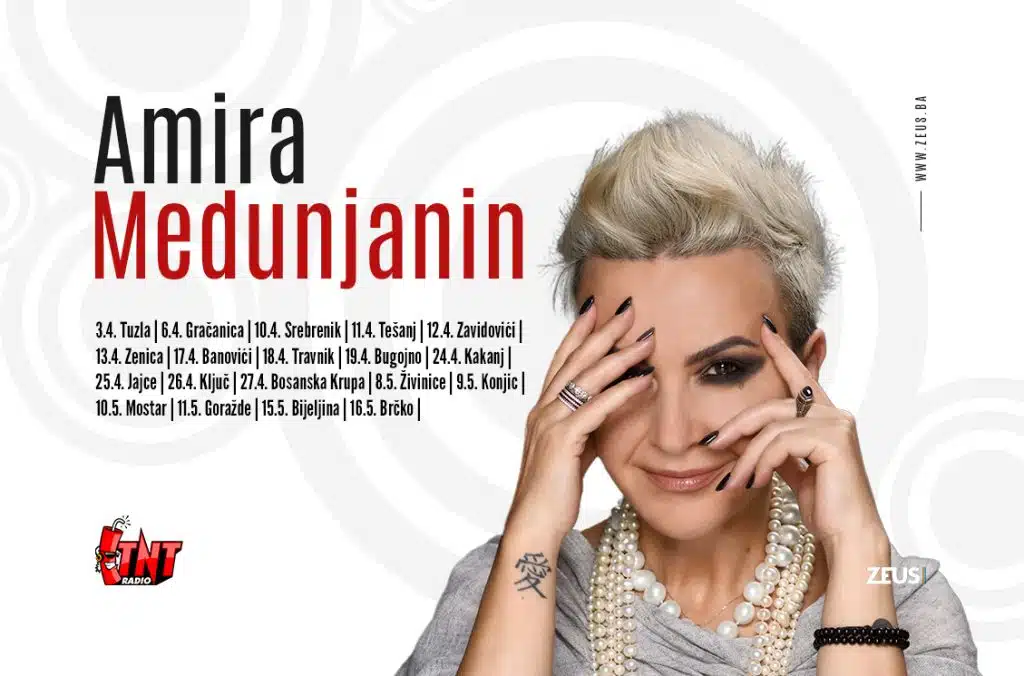 Diva sevdaha Amira Medunjanin na velikoj bosankohercegovačkoj turneji nastupa u devetnaest gradova