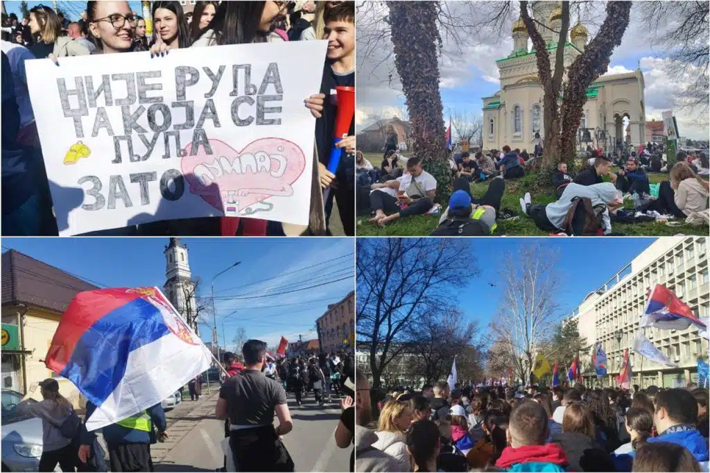 VIDEO Srbija na nogama, kolone auta idu prema Beogradu, policija pred zgradom Skupštine: “Ovaj kriminalni režim sigurno pada!”