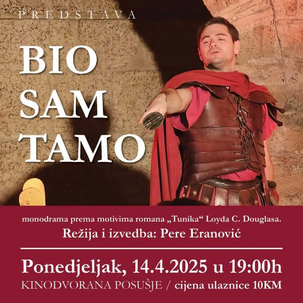 Večeras u Posušju: Monodrama “Bio sam tamo” s Perom Eranovićem