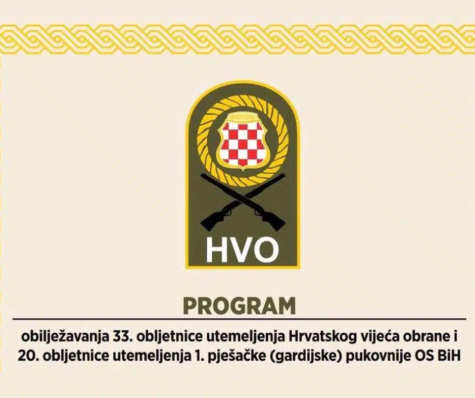 3. travnja u Ljubuškom obilježavanje obljetnice osnutka HVO-a