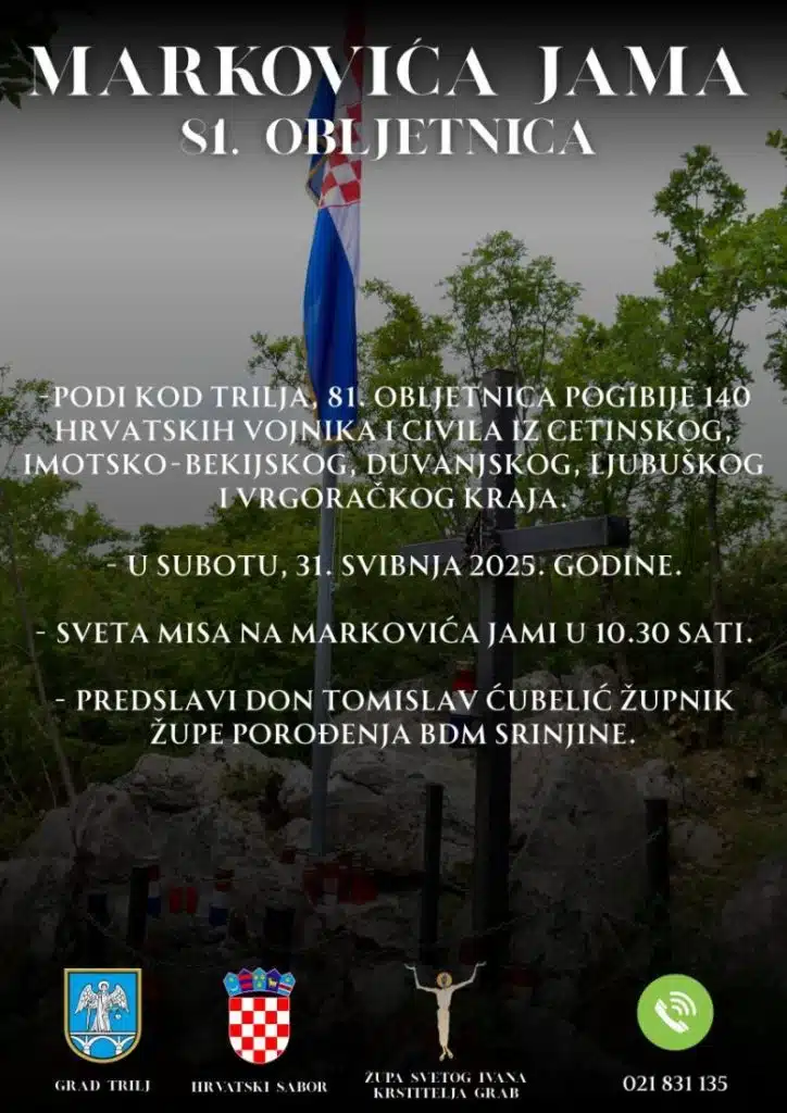 U subotu 81.obljetnica stradanja 140 pripadnika hrvatske vojske i civila, 24 mladića iz Ljubuškog