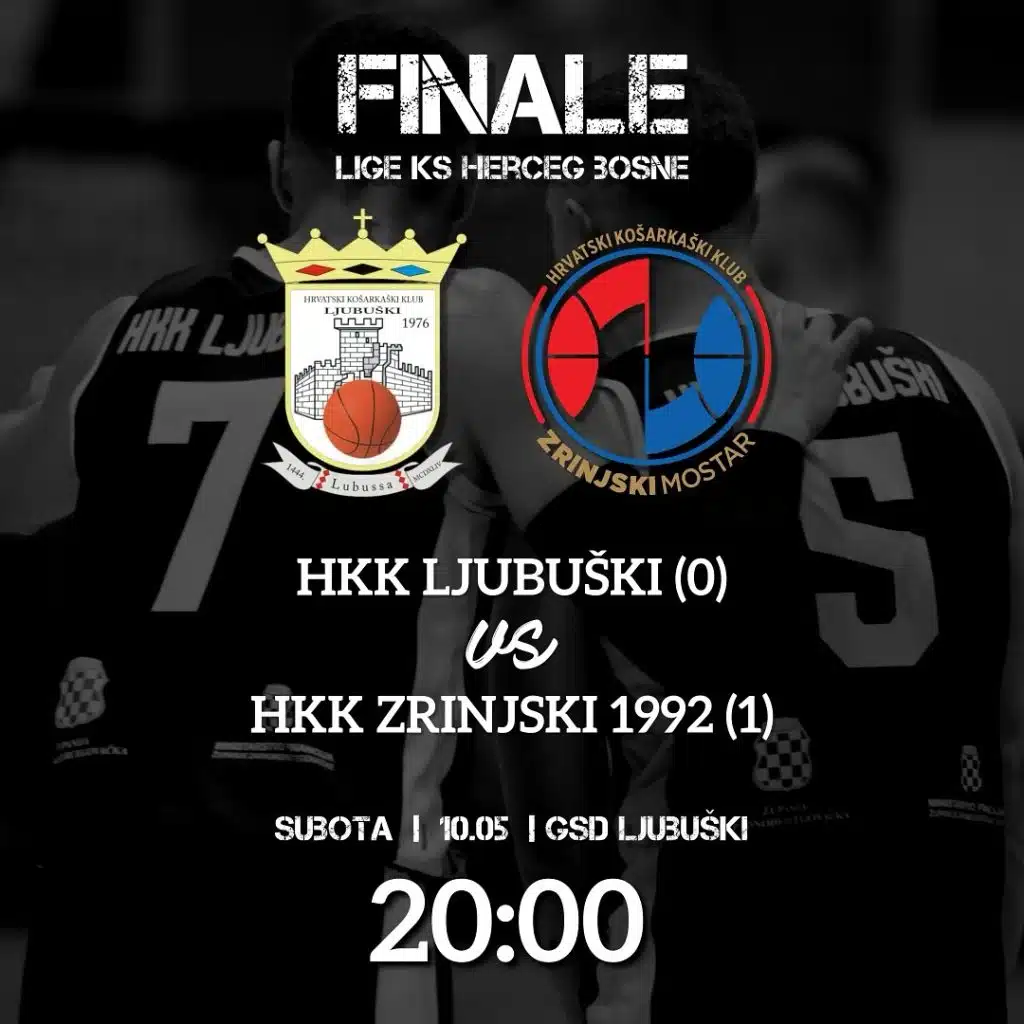 Košarkaši Ljubuškog u subotu u GŠD u Ljubuškom igraju drugu finalnu utakmicu protiv Zrinjskog 1992