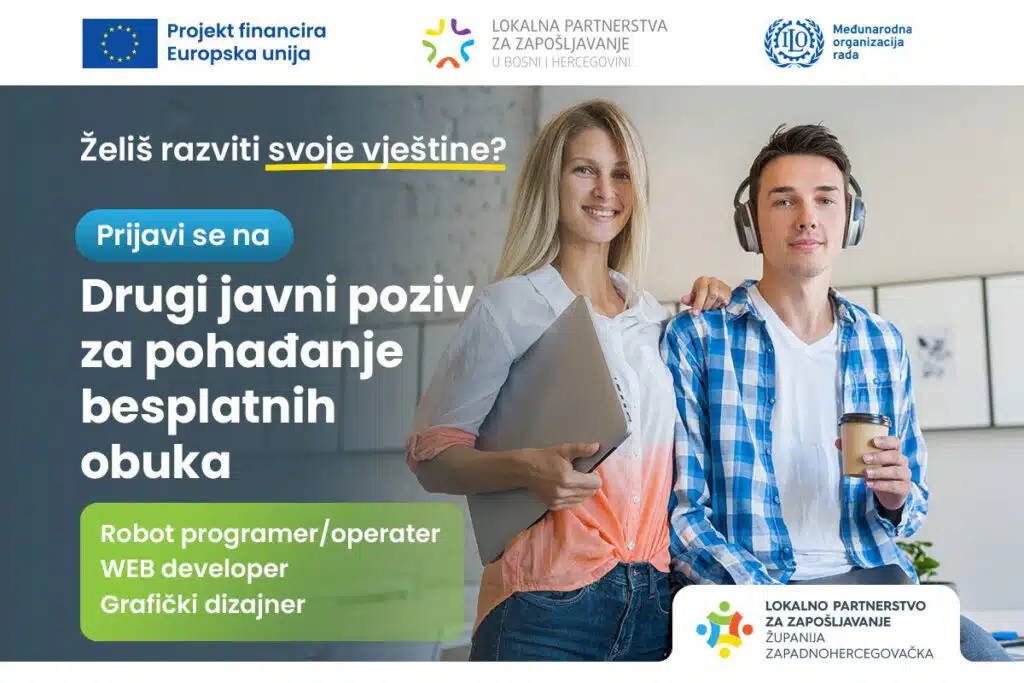 Otvorene prijave za besplatne obuke za nezaposlene u ŽZH