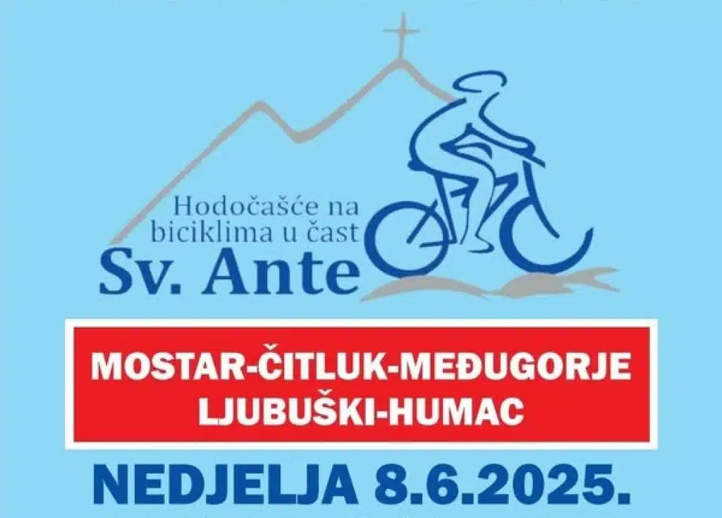 Najava:Biciklističko hodočašće sv. Anti na Humac u nedjelju