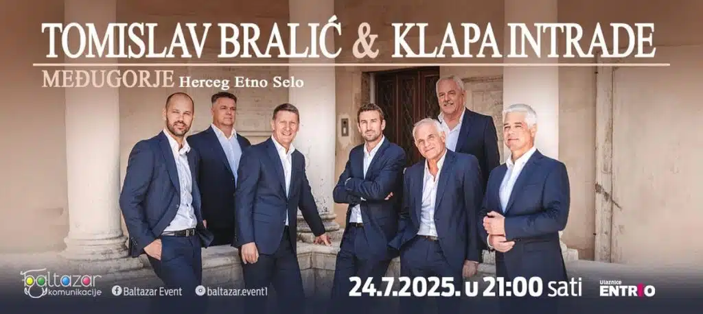 Bliži se veliki tradicionalni koncert najpopularnije hrvatske klape u Međugorju!
