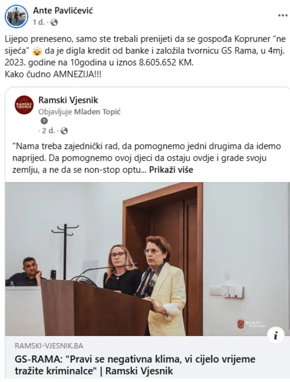Tko je vijećniku Anti Pavličeviću (HDZ BiH) iz UniCredit Banke odao stroge poslovne tajne