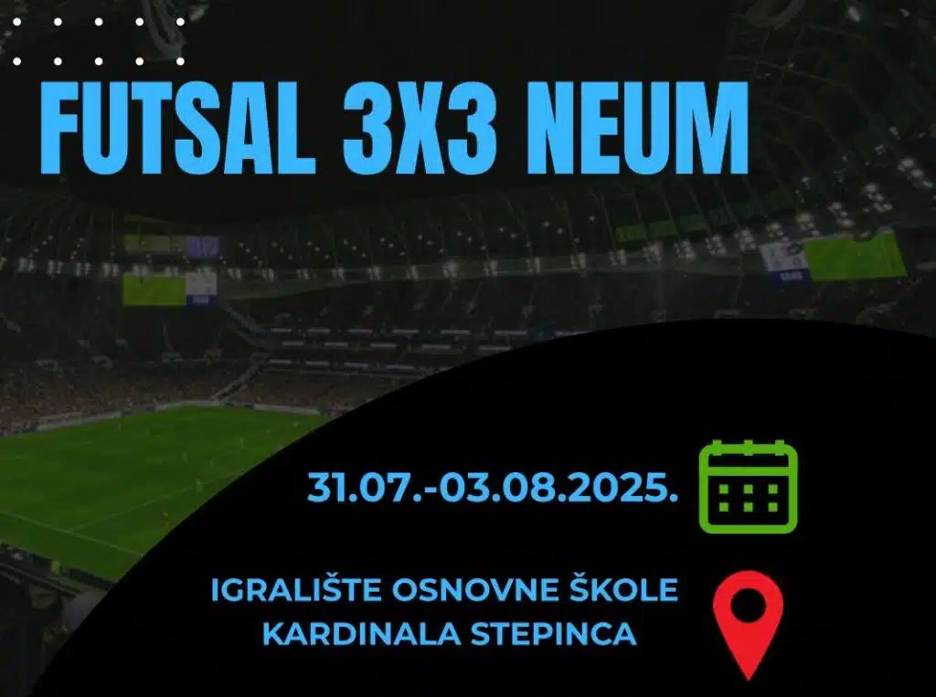 NAJAVA: Turnir Futsal 3×3 Neum