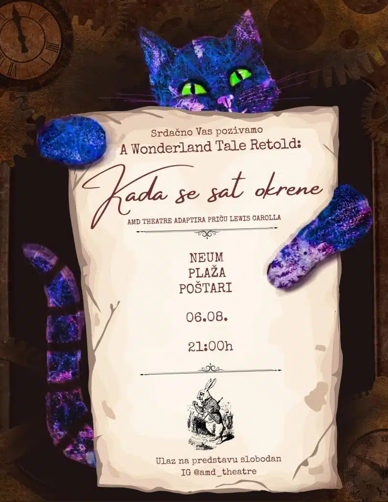 NAJAVA: U srijedu u Neumu zanimljiva predstava “A Wonderland Tale Retold: Kad se sat okrene”