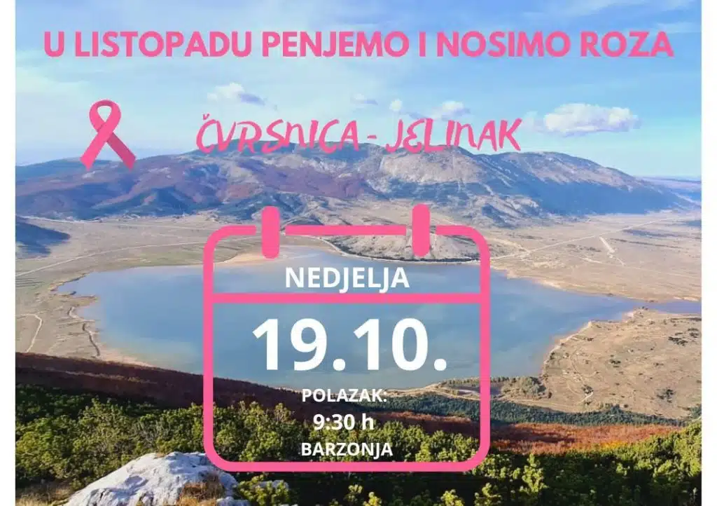 PD Orlova stina povodom kampanje “Ružičasti listopad” organizira uspon na Jelinak