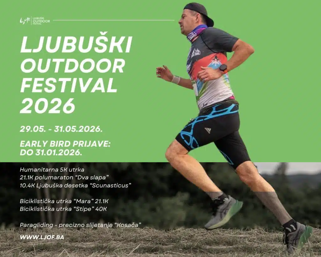 Ljubuški Outdoor Festival 2026: Otvorene early bird prijave za najveću outdoor avanturu u Hercegovini
